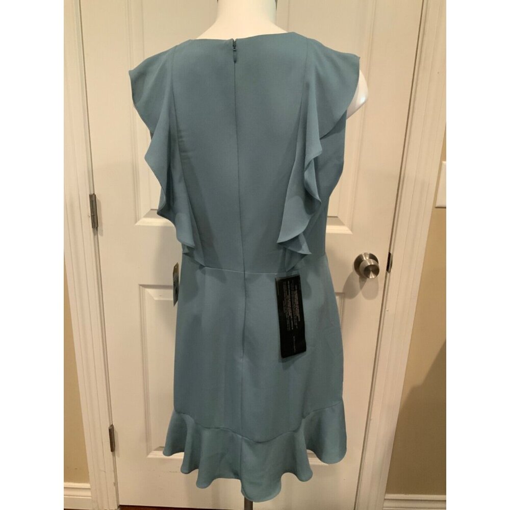 BCBGMaxAzria Blue Ruffle Mini Dress - Picture 5 of 7